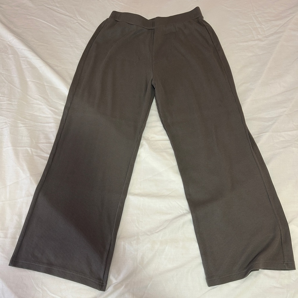 MUJI Brown/Taupe Ribbed Pants | Women's Size M/L